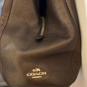 Coach Brown Bronze Shoulder Bag Leather
